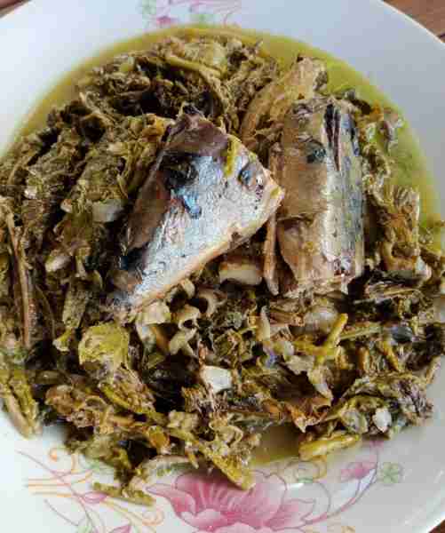 Ginataang Lubi lubi with Mackerel