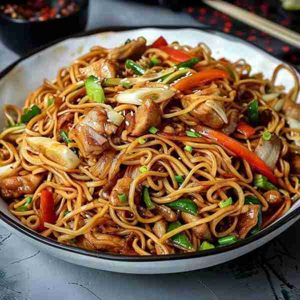 Chicken Chow Mein with the Best Chow Mein Sauce 1 lb chicken breast boneless, skinless 3 tbsp oil 12...