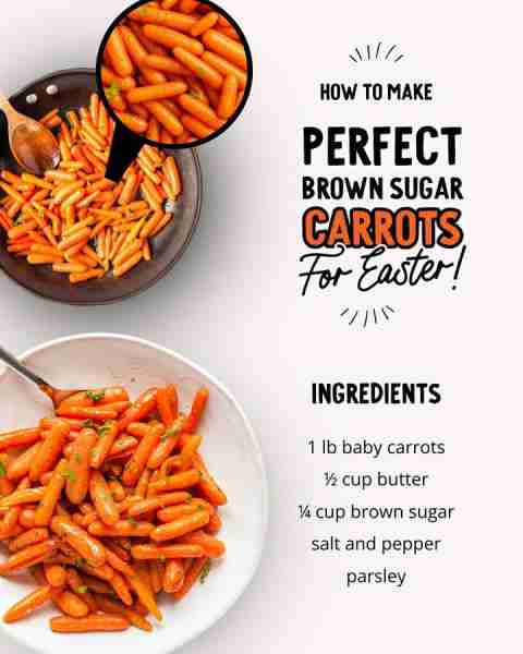 Absolutely delicious brown sugar glazed carrots!!! ~~ ingredients: 1 pound baby carrots, or any slic...
