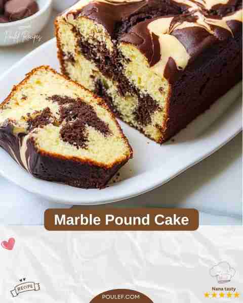✨ Marble Pound Cake ✨ 🗒 Ingredients: 1¾ cups all-purpose flour 1½ teaspoons baking powder ¼ teaspo...