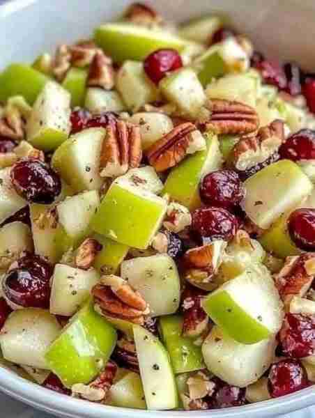 Apple Salad with Honeycrisp Apples, Celery, Grapes, Pecans, and Dried Cranberries- Don't Lose This I...