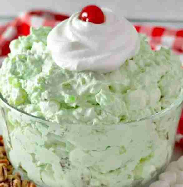 A great side at Christmas or Thanksgiving… 1 box of pistachio pudding 20 oz can undrained pineapple...
