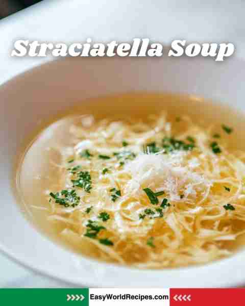 Light Stracciatella Soup 🍜 Egg drop soup with fresh herbs 🇮🇹🍳🌿 recipe in the (C0MM3NT) 🔽