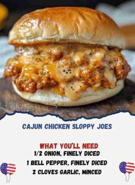 Cajun Chicken Sloppy Joes Ingredients 🛒 1 lb ground chicken 1 tbsp olive oil 1/2 onion, finely dice...