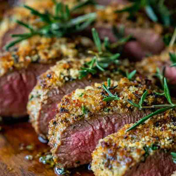 Parmesan Herb-Crusted Beef Tenderloin Ingredients (Serves 6–8) 2½–3 lbs beef tenderloin (trimmed and...