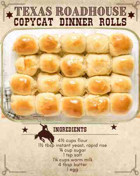 Texas Roadhouse Copycat Dinner Rolls! Ingredients: 4½ cups all-purpose flour, divided into 3 cups an...