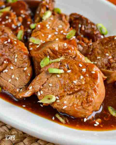 Delicious Pressure Cooker Teriyaki Pork Tenderloin 😍 - so tender it melts in your mouth. Recipe 👉...