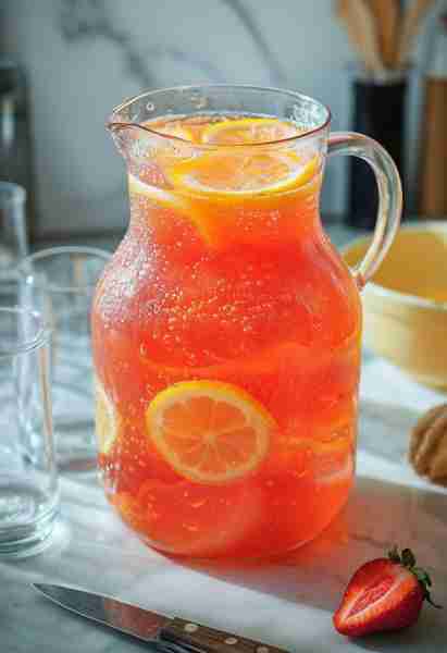 Sparkling Strawberry Lemonade (3-Ingredient) Ingredients: • 1 cup fresh strawberries, hulled • 1/2 c...