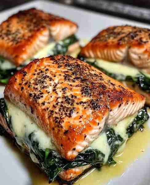 Crispy Herb-Crusted Salmon with Ricotta & Sun-Dried Tomato Filling Ingredients 4 salmon fillets, abo...
