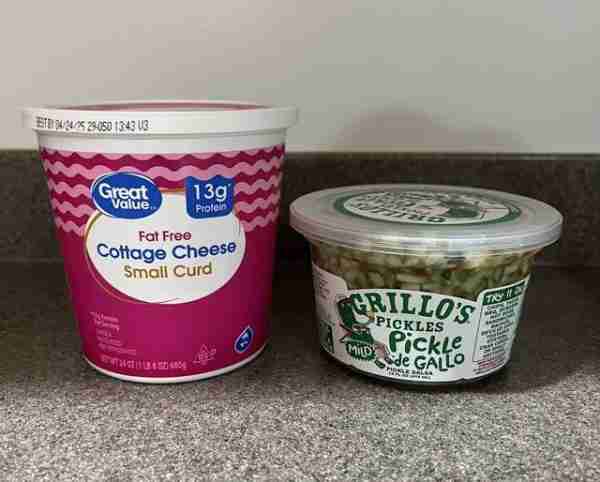 Adding Pickle de Gallo to cottage cheese is a current favorite! Zero Points!