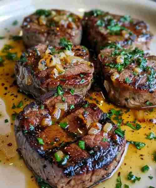 SAVORY GARLIC BUTTER BEEF MEDALLIONS 🥩🧄🧈 Elevate your dinner with these Savory Garlic Butter Beef...