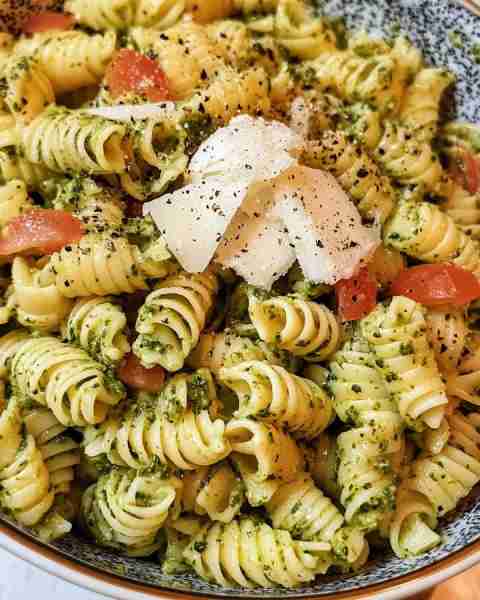 Lemon Basil Pesto Pasta Ingredients: 12 oz pasta (such as spaghetti, linguine, or penne) 2 cups fres...