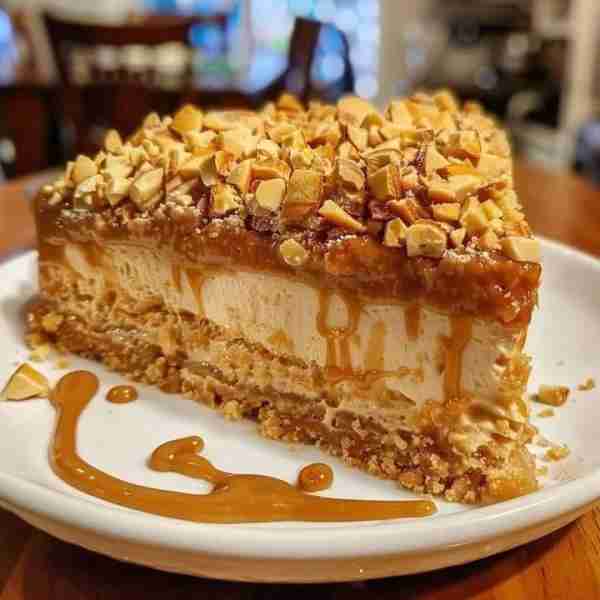 No-Bake Peanut Butter Cheesecake Delight Ingredients: 2 cups crushed OREO cookies 1/2 cup melted uns...
