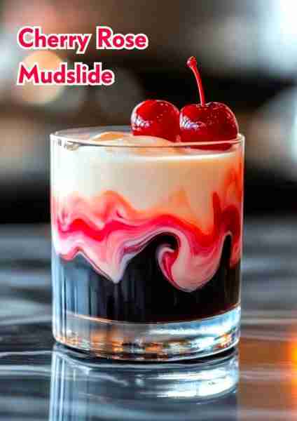 Cherry Rose Mudslide Recipe Ingredients: 1 oz Kahlúa (or any coffee liqueur) 1 oz Tequila Rose (stra...