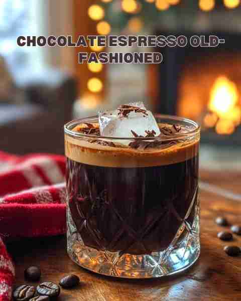 🍫☕ Chocolate Espresso Old-Fashioned ☕🍫 📋 Ingredients: ● 2 oz bourbon ● 0.5 oz espresso (cooled)...