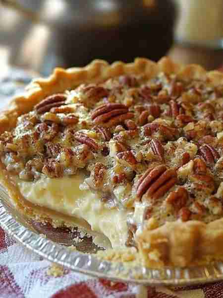 Pecan Cheesecake Pie ~ Oh My! You’ll need: 1 unbaked pie crust 1 8 Oz package cream cheese soften 4...