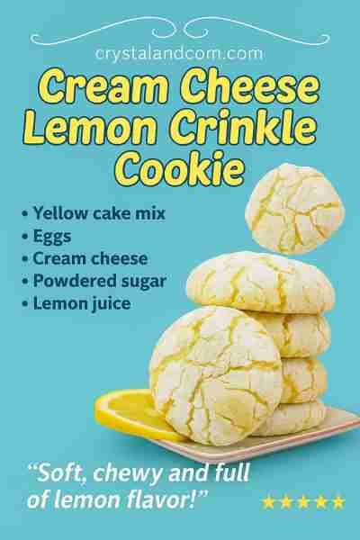 🍋🍋 CREAM CHEESE LEMON CRINKLE COOKIES These are for the lemon lovers! 💛 RECIPE IN THE COMMENTS
