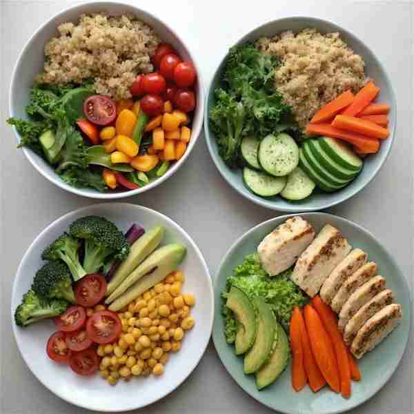 🥗 Quinoa & Veggie Bowl Ingredients: 1 cup cooked quinoa 1 handful kale or spinach 1/2 cup cherry to...