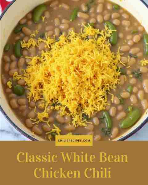 Classic White Bean Chicken Chili Ingredients: Cooked chicken breast White beans, green chilis Chicke...