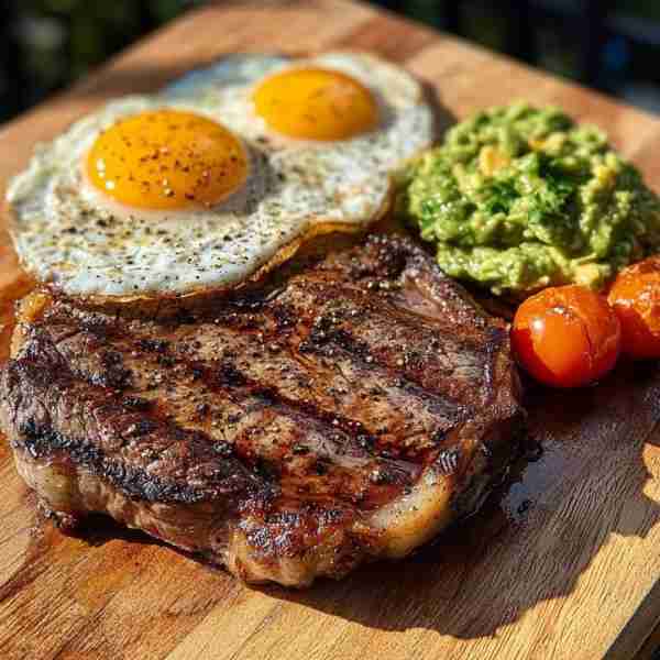 🍳 Steak, Sunny Side Eggs & Guacamole This meal is simple, clean, and loaded with flavor – perfect f...