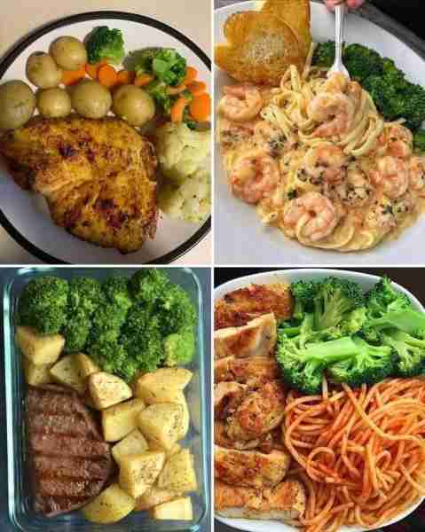 1. Grilled Chicken with Veggies & Potatoes 🐔🥔🥦🥕 Season chicken breast with spices & grill until...