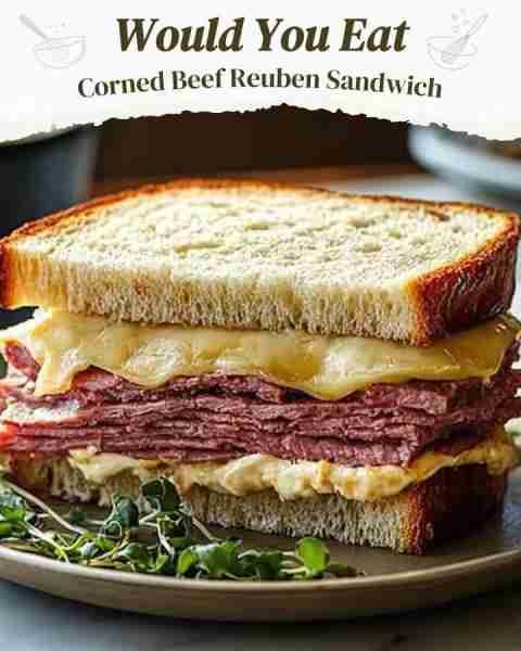 Corned Beef Reuben Sandwich Get ready to dive into this cheesy, meaty masterpiece that'll make your...