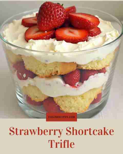 Strawberry Shortcake Trifle Ingredients: Shortcake pieces Strawberries, whipped cream Method: Layer...