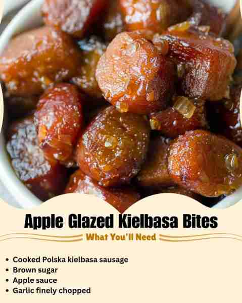 These apple glazed kielbasa bites are sweet, savory, and irresistibly sticky—perfectly caramelized w...