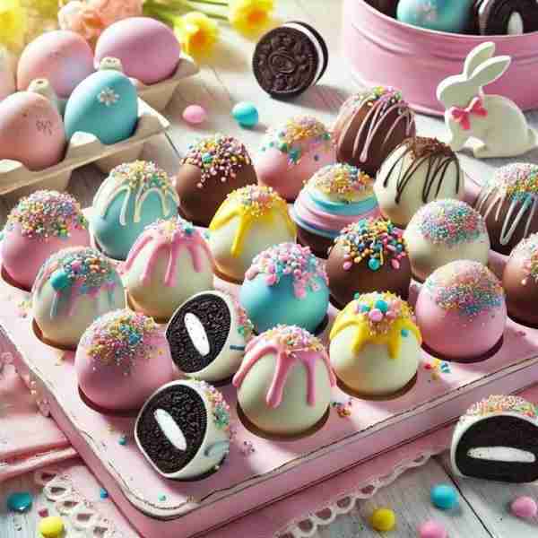 Easter Oreo Truffle Eggs Ingredients: 1 package (about 36) Oreo cookies 8 oz (225g) cream cheese, so...