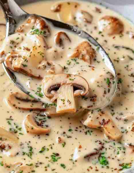 Creamy Chicken Mushroom Soup Ingredients •Olive oil 1 tbsp •Butter 2 tbsp •Chicken 2 breast cubed •M...