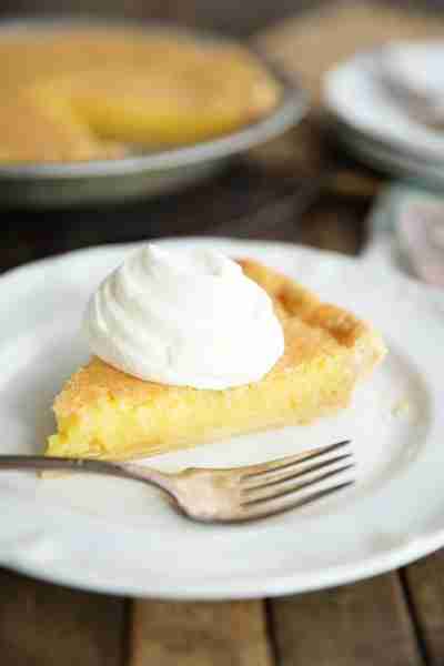 This Old Fashioned Vinegar Pie is a super easy vintage recipe that makes a silky, delicious chess-st...