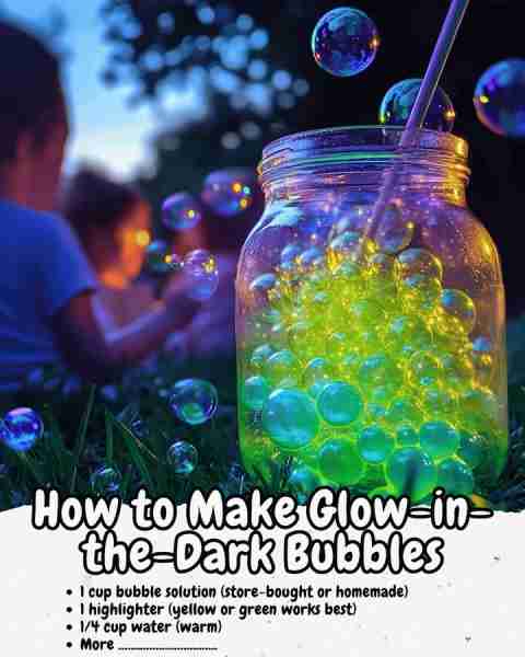 🫧 How to Make Glow-in-the-Dark Bubbles : Fun, Safe, Magical & Perfect for Nighttime Play or Parties...