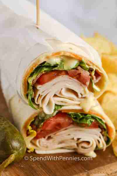https://www.spendwithpennies.com/favorite-easy-turkey-wraps/ Skip the stop at the sandwich shop and...