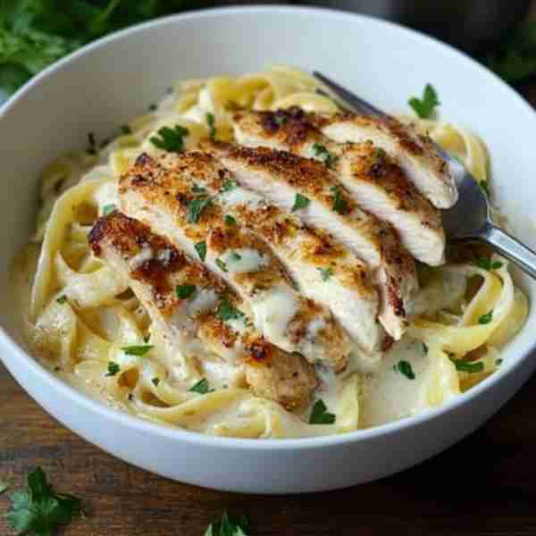 Creamy Chicken Fettuccine Alfredo 🍽 Servings: 2–3 ⏱ Ready in: 30 minutes Ingredients: For the Chicke...