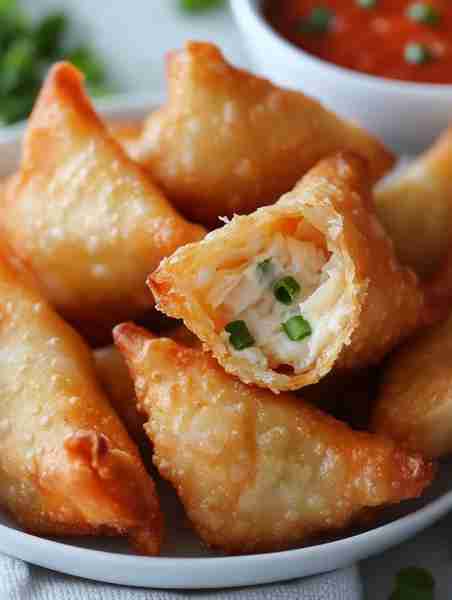 Crab Rangoon Bombs 🦀🧀🌶️ This is what happens when crispy cravings and cheesy seafood dreams collid...