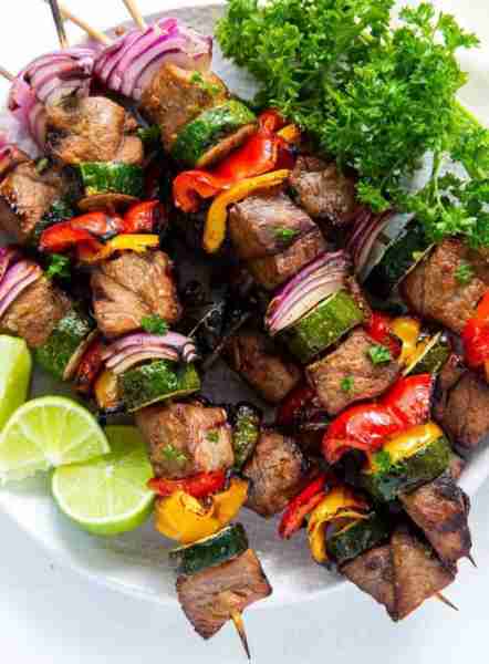 Steak Kebabs These Steak Kebabs are easy to make and so flavorful! This kabob recipe features grill...
