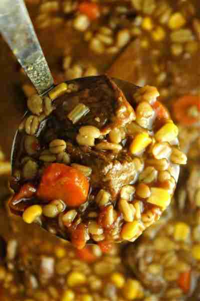 💖💖 Slow Cooker Beef & Barley Soup! 🥣 Such A Delicious Comfort Food! 💖 Get the Recipe in the Comm...