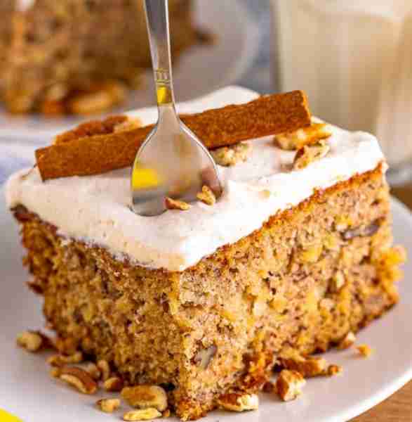 💖 Our Incredible Hummingbird Cake! 💖 All Fresh ingredients! 💖 💖 The Banana, Pineapple, Cinnamon...