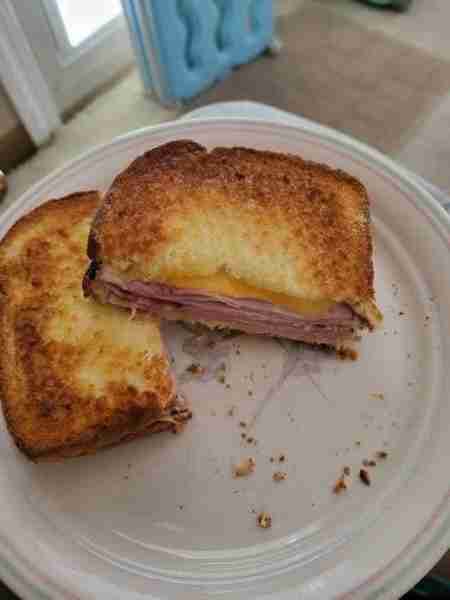 Oh my gosh, I tried an air fryer ham and cheese today, game changer. I will never pan fry again. But...