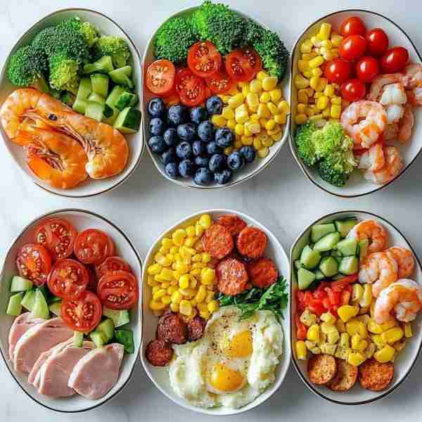 🍤 Garlic Butter Shrimp & Broccoli Bowl Ingredients: 🍤 2 large shrimp (cooked) 🥦 1 cup broccoli (s...