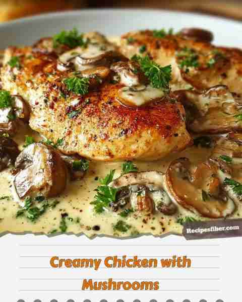 Creamy Chicken with Mushrooms 🍄🥘 Delicious creamy chicken dish that's perfect for a cozy dinner!...