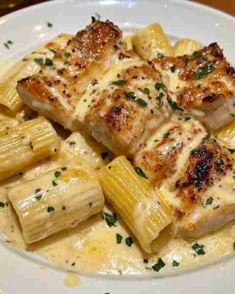 Garlic Butter Chicken and Creamy Parmesan Rigatoni Ingredients: 12 oz rigatoni pasta 1 lb boneless,...