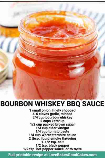RECIPE - https://www.lovebakesgoodcakes.com/bourbon-whiskey-bbq-sauce/ After tasting this Bourbon Wh...