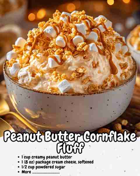 Peanut Butter Cornflake Fluff : Sweet, Crunchy, Creamy & a No-Bake Treat You’ll Want to Eat by the S...