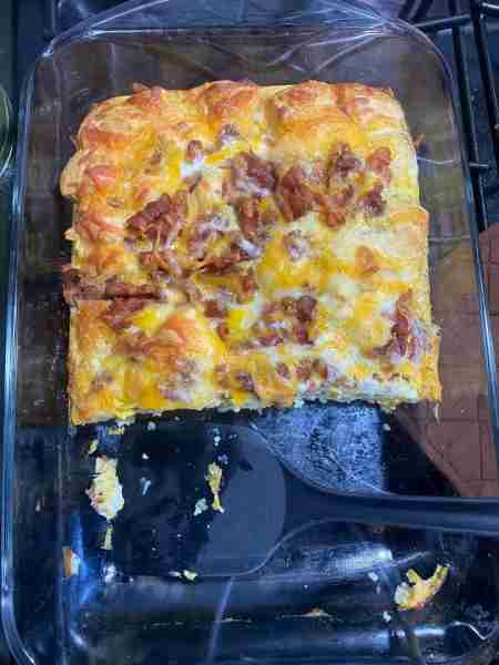 Didn’t get a pretty picture before my family tore into it! Bacon Breakfast Bubble Bake 1 16 oz packa...
