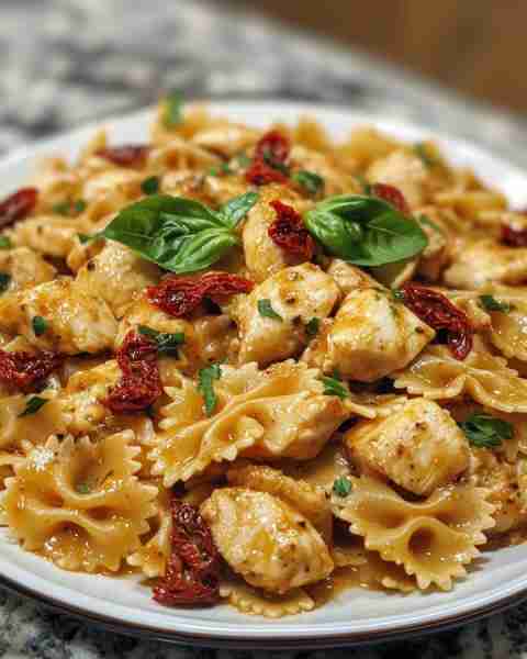 Cheesy Garlic Butter Bowtie Pasta with Chicken Bites Ingredients: 1 pound bowtie pasta 1.5 pounds bo...