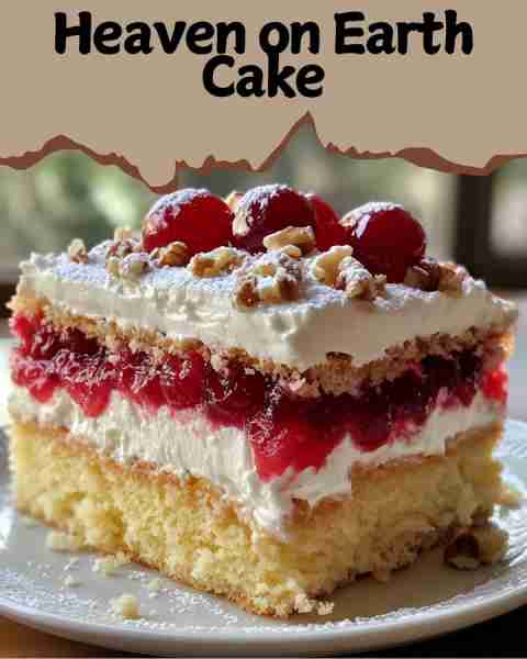 🍰 Heaven on Earth Cake 🍰 Ingredients: 1 box white cake mix (plus ingredients to make the cake) 1 c...
