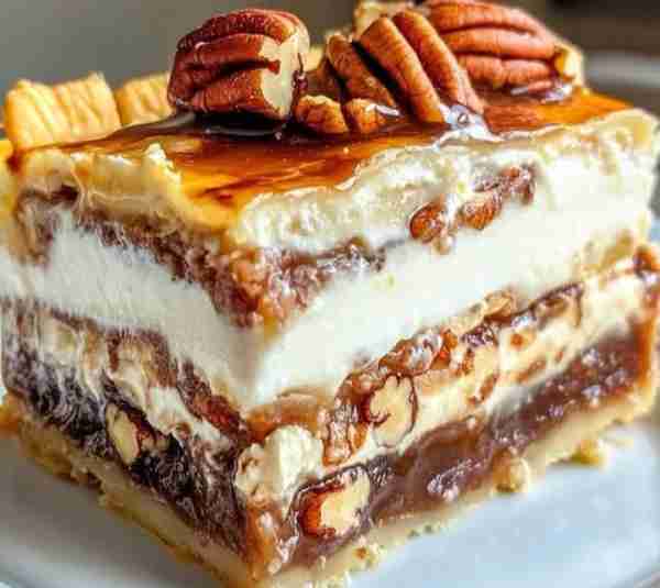 Pecan Pie Lasagna Ingredients Crust: * 200 g tea biscuits (or digestive cookies) * 80 g melted butt...