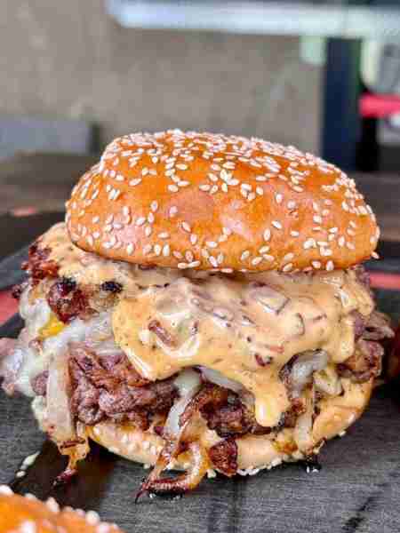 Smash Burger with Caramelized Onions & Special Sauce 😋😋😋