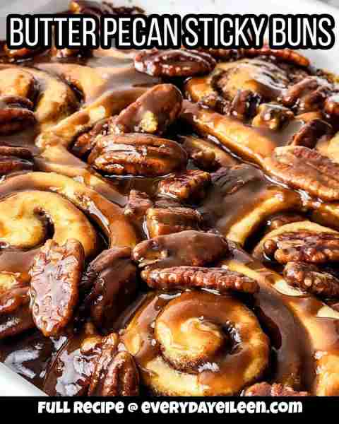 A classic Butter Pecan Sticky Bun recipe, so delicious.